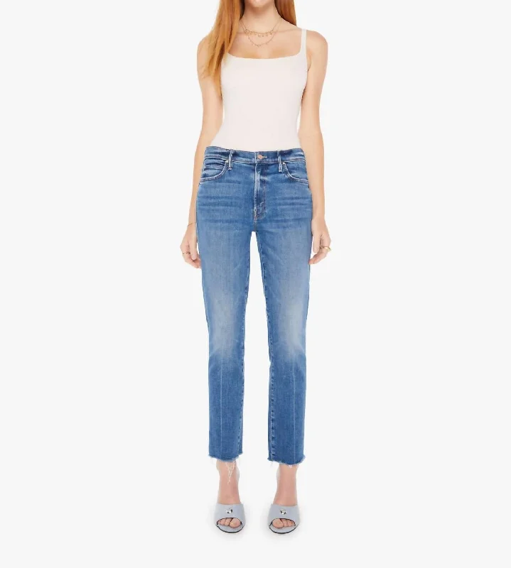 Casual Ease Rascal Ankle Fray Jean In Opposites Attract