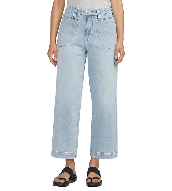 Sophia Wide Leg Crop Jeans, Surf Spray Blue | JAG