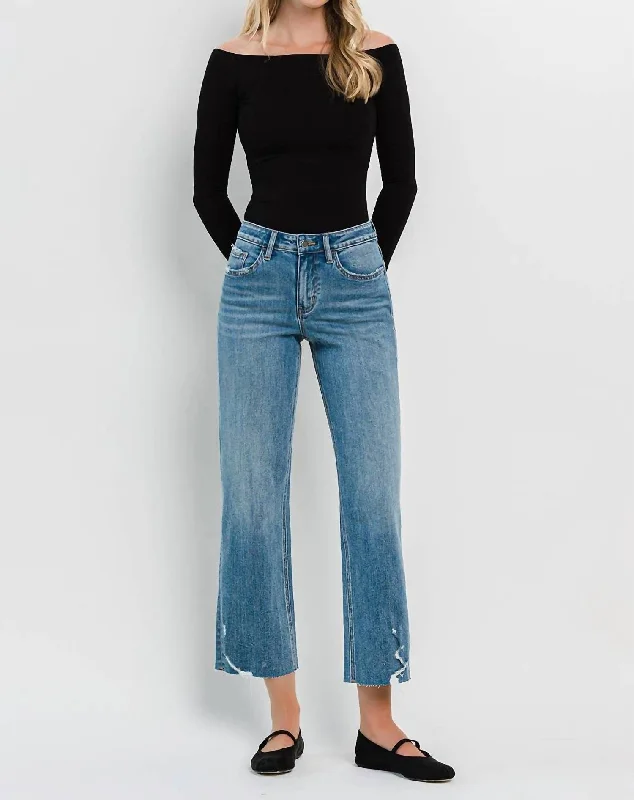 Chic Comfort Wear The Fit Is Everything Cropped Jeans In Medium Wash