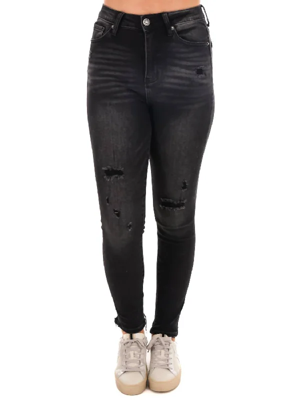 Time Of Your Life Vintage Skinny Jeans In Black