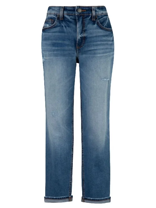 Economic Outlook Women's Rachael High Rise Fab Ab Mom Jeans In Denim Blue