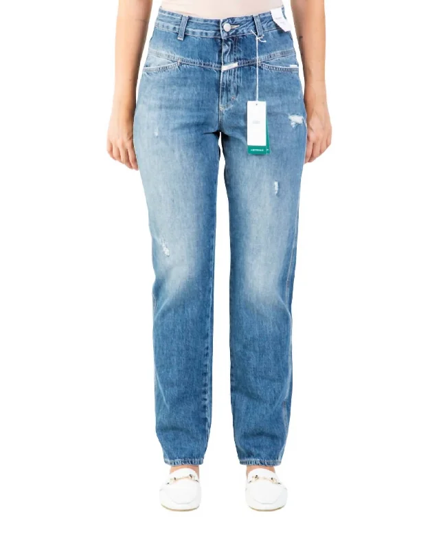 Versatile Casuals X-Pose High Waist Jeans In Mid Blue
