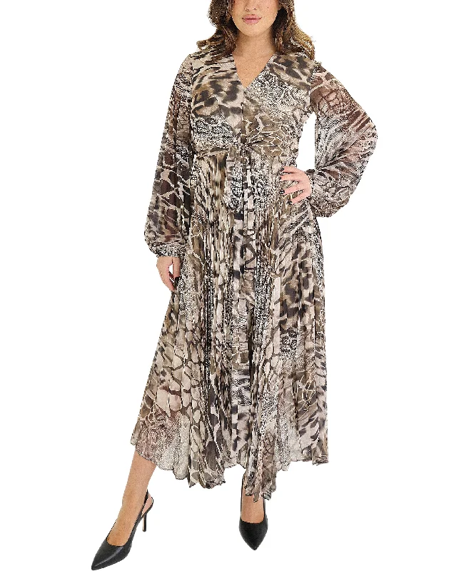 Relaxed Fashion Animal Print Maxi Dress