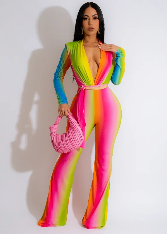Versatile Wear Dreaming In Colors Jumpsuit Pink