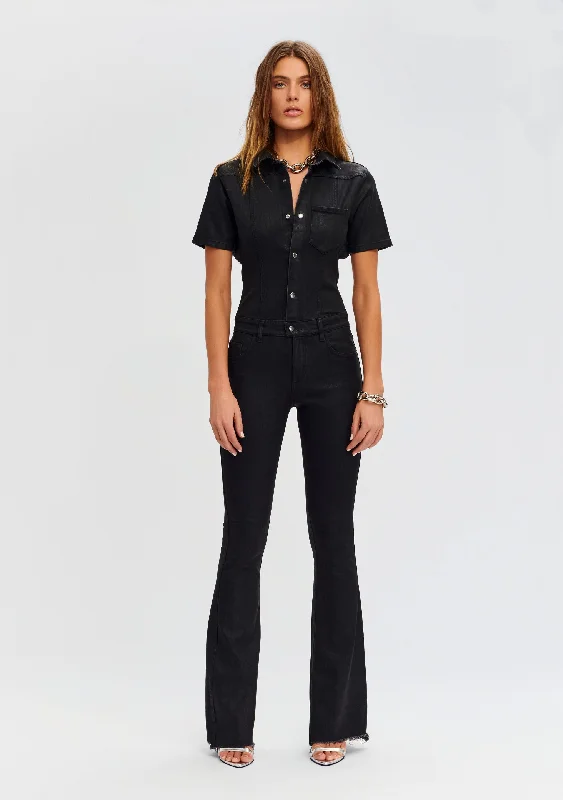 Lazy Home Lyla Coated Denim Jumpsuit