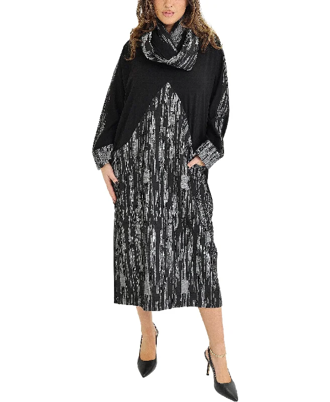 Relaxed Chic Maxi Dress w/ Infinity Scarf