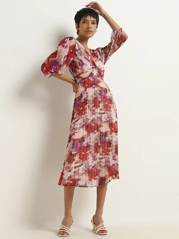 Everyday Comfort Wardrobe Multicolour Floral Printed A-Line Dress