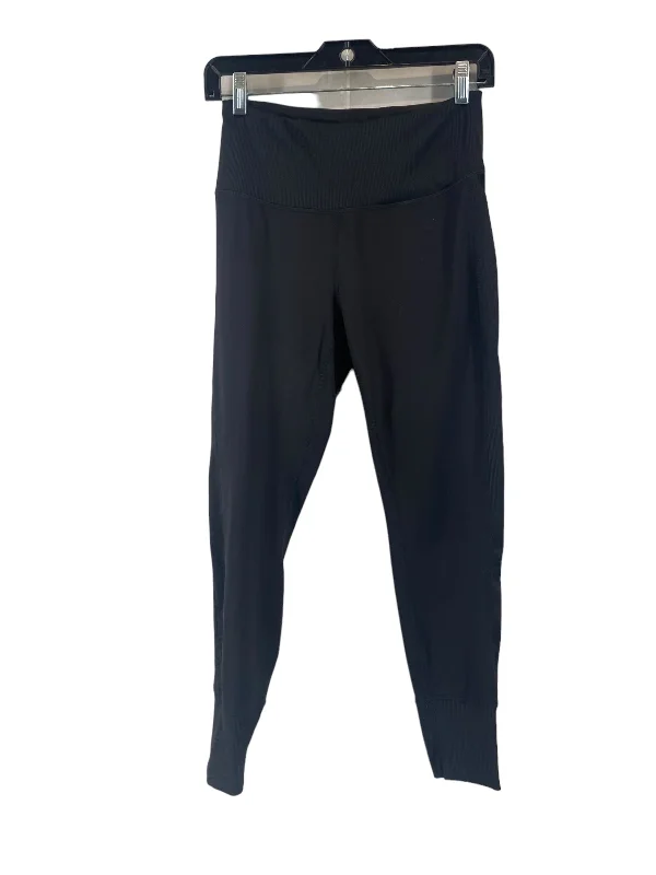 Effortless Comfort Black Athletic Leggings 90 Degrees By Reflex, Size M
