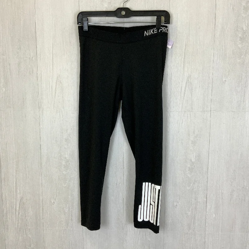 Fresh And Capable Black Athletic Leggings Nike Apparel, Size L