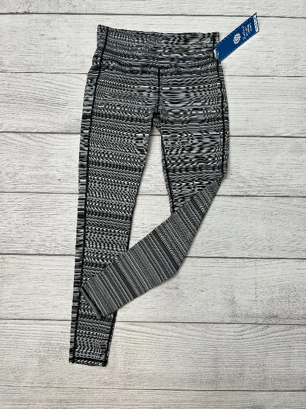 Beautiful Romance Black White Athletic Leggings Athleta, Size M