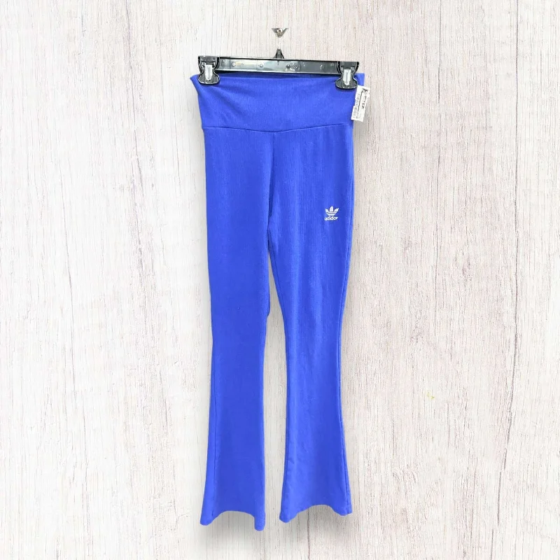 Fashion Pioneer Blue Athletic Leggings Adidas, Size Xs