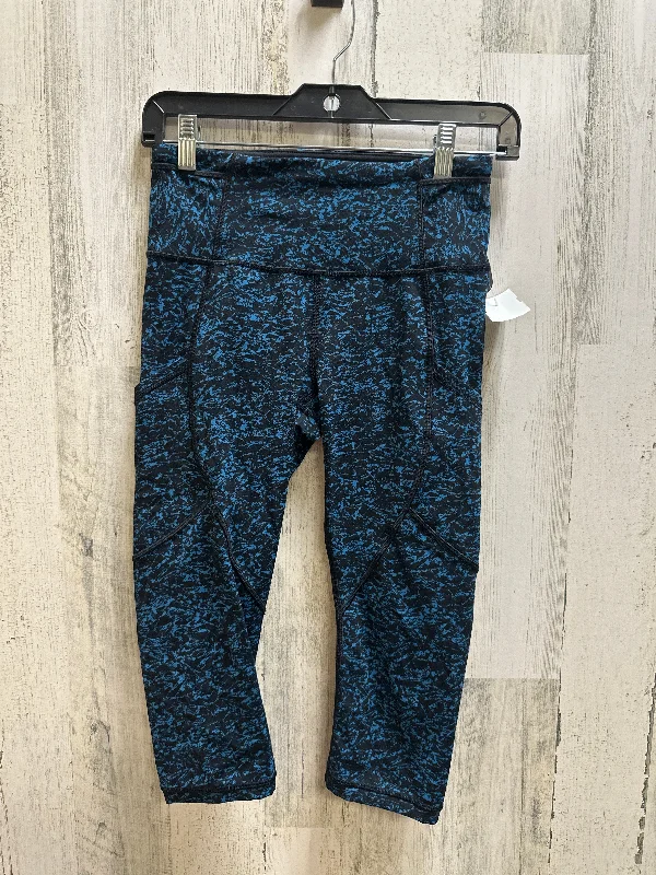 Urban Style Blue Athletic Leggings Capris Lululemon, Size 4