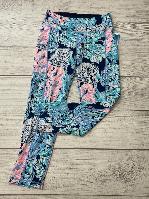 Exclusive Customization Blue Athletic Leggings Lilly Pulitzer, Size M