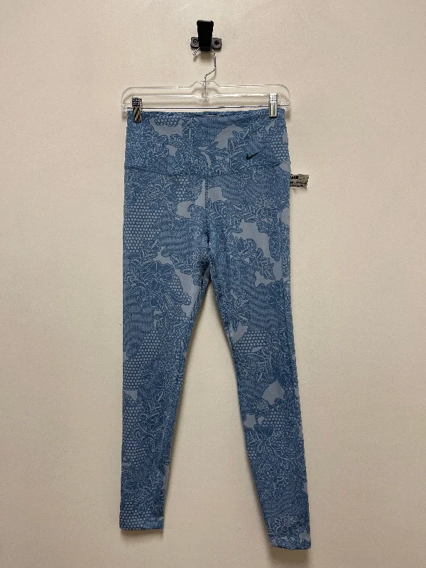 Celebrity Style Blue Athletic Leggings Nike, Size M