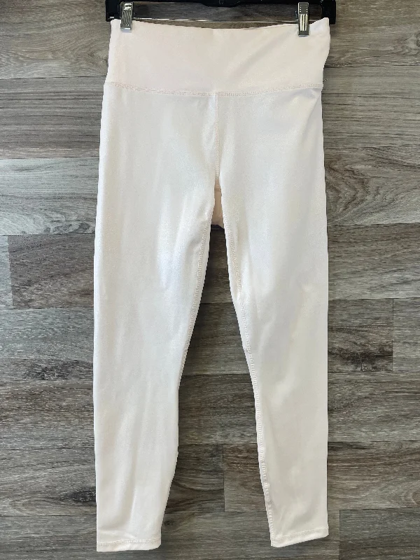 Carefree Cream Athletic Leggings Fabletics, Size M