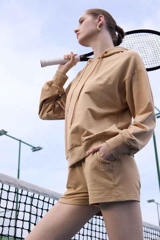 French Style Edith Sweat Short - Cappuccino