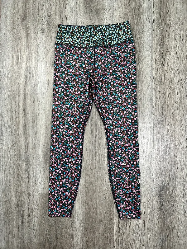Fashion Elements Floral Print Athletic Leggings Nike Apparel, Size M