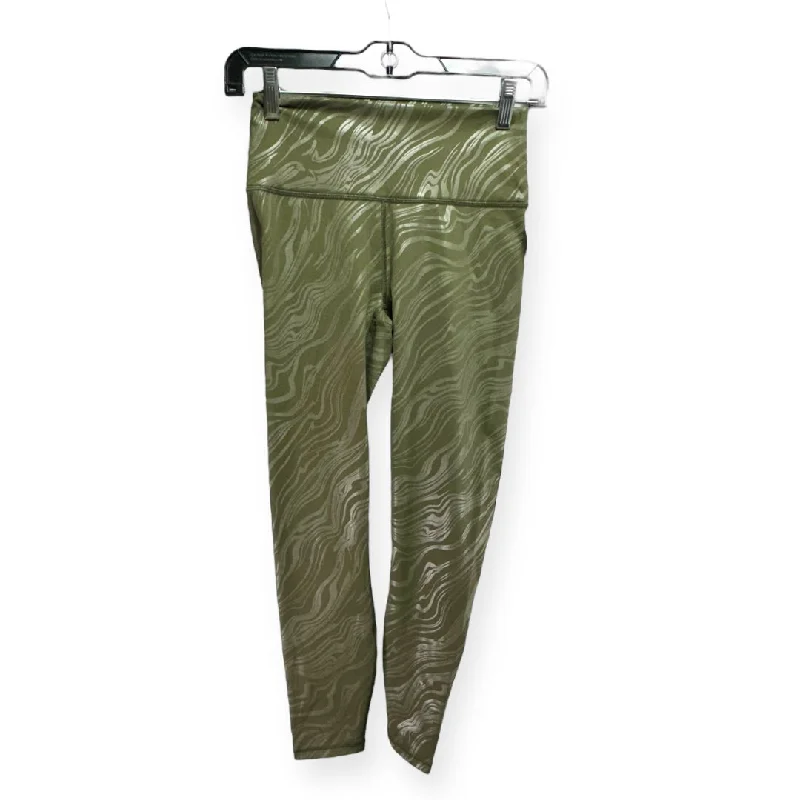 Fashionable Items Green Athletic Leggings Fabletics, Size Xs