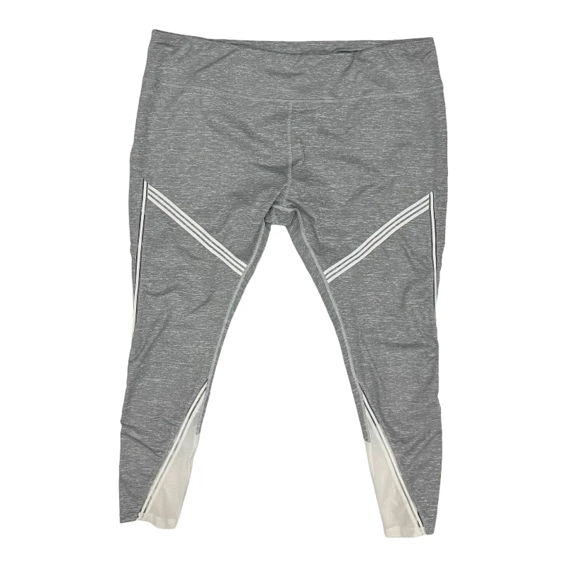 Lively And Youthful GREY ATHLETIC LEGGINGS by MTA PRO Size:3X