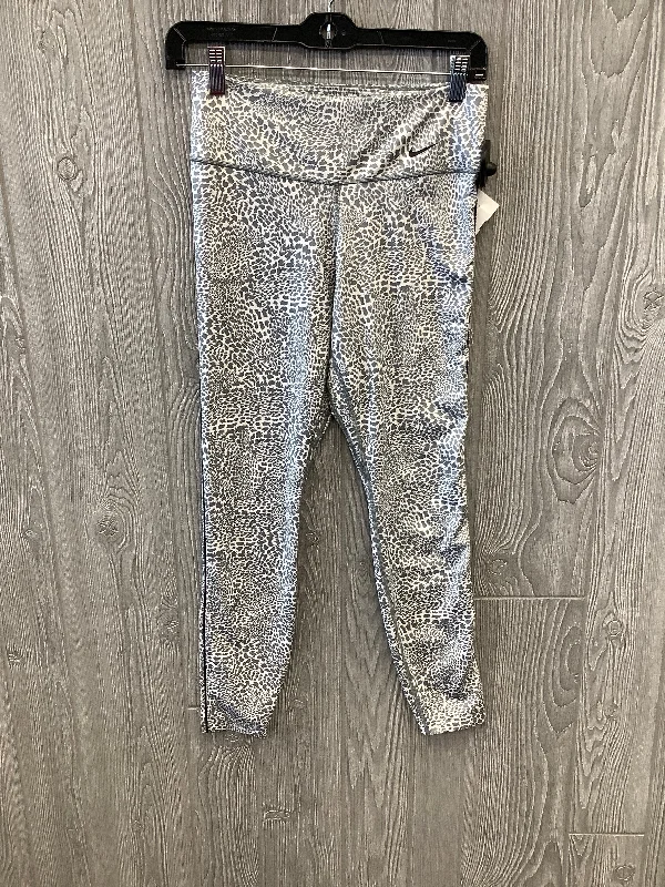 Comfortable Jeans Grey Athletic Leggings Nike Apparel, Size M