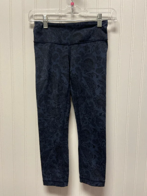 Designer Style Navy Athletic Leggings Lululemon, Size Xs