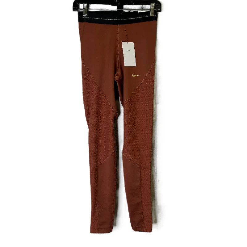Integrated Design Orange Athletic Leggings By Nike Apparel, Size: S