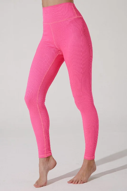 Comfortable Wear Querida High Waist R Legging - Hot Pink