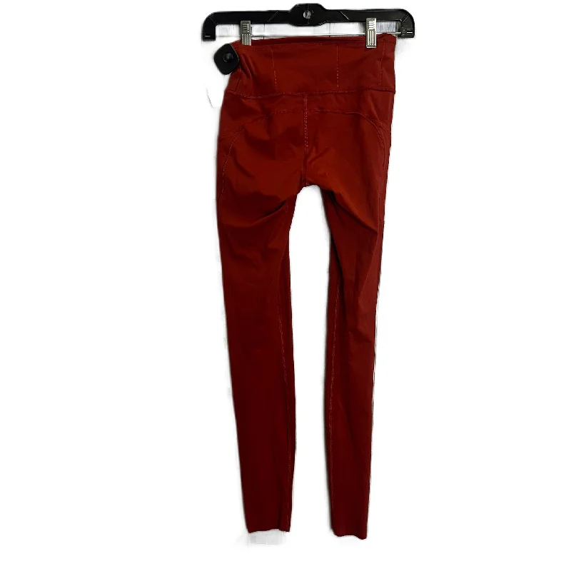 High Street Style Red Athletic Leggings By Lululemon
