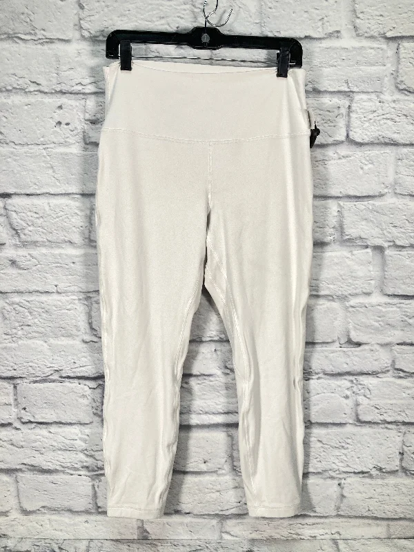Effortless Comfort White Athletic Leggings Lululemon, Size L