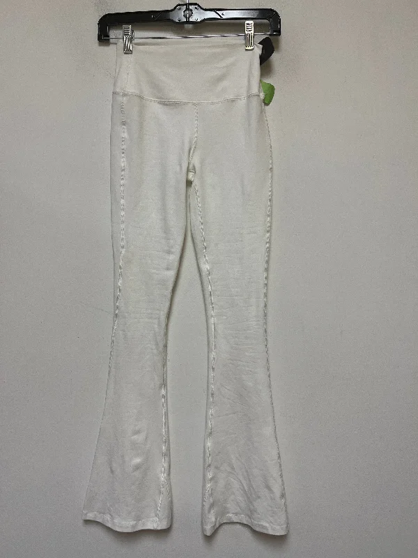 Cozy Outfit White Athletic Leggings Splits59, Size S