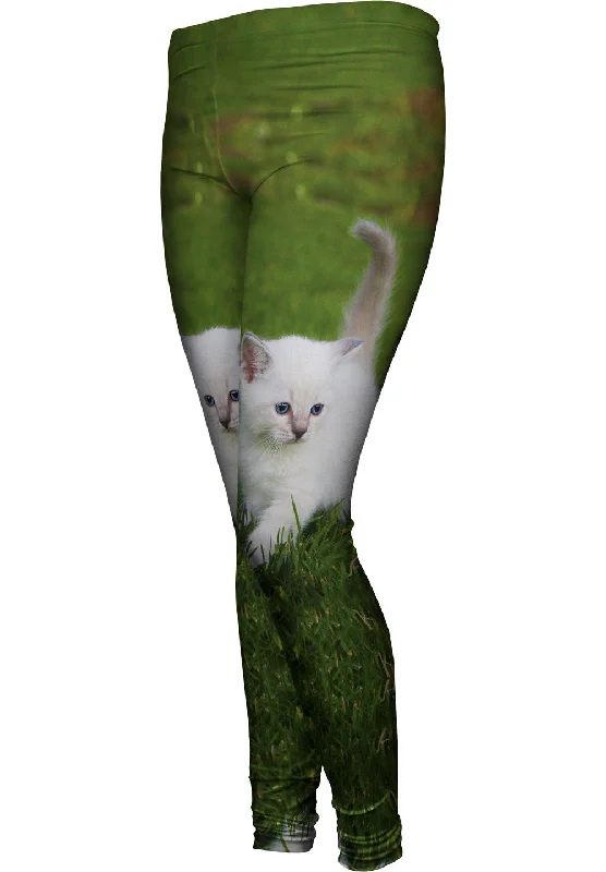 Fashion Design White Lawn Kitty Cat