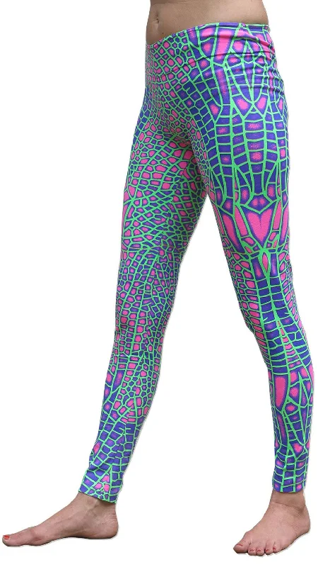 Body Design Wide waistband Leggings : Acid Dragonfly