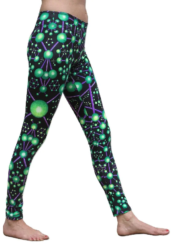 Modern City Wide waistband Leggings : Atomic Alien