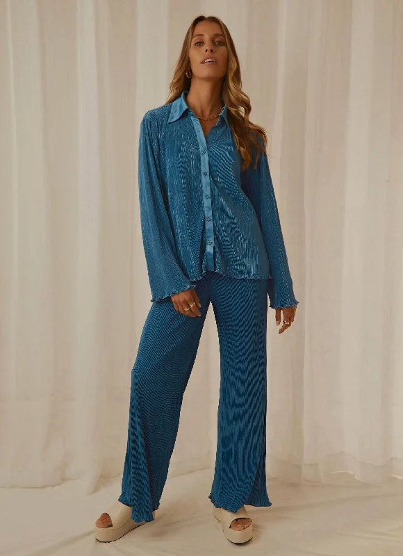 Personalized Design 90s Muse Pants - Cobalt