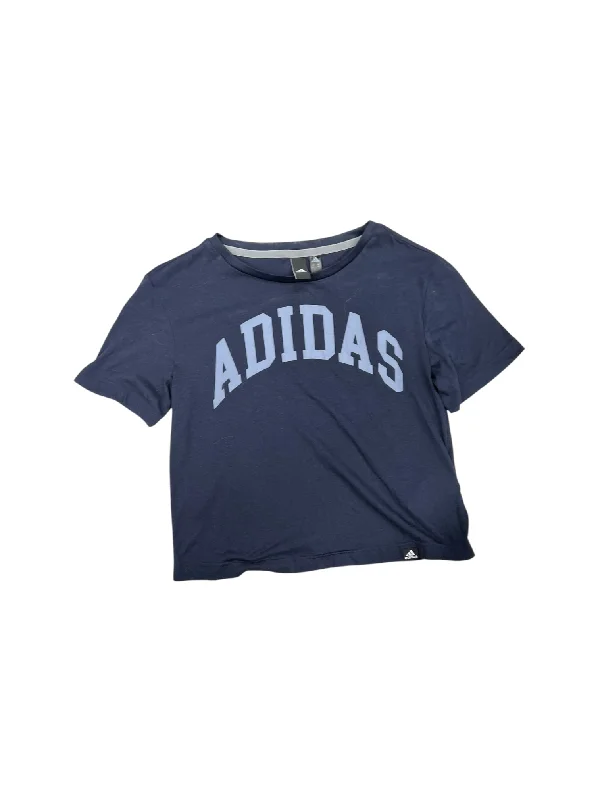 Urban Design Sense Athletic Top Short Sleeve By Adidas In Navy, Size: Xs