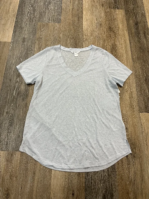 Relaxed Tops Athletic Top Short Sleeve By Athleta In Blue, Size: L