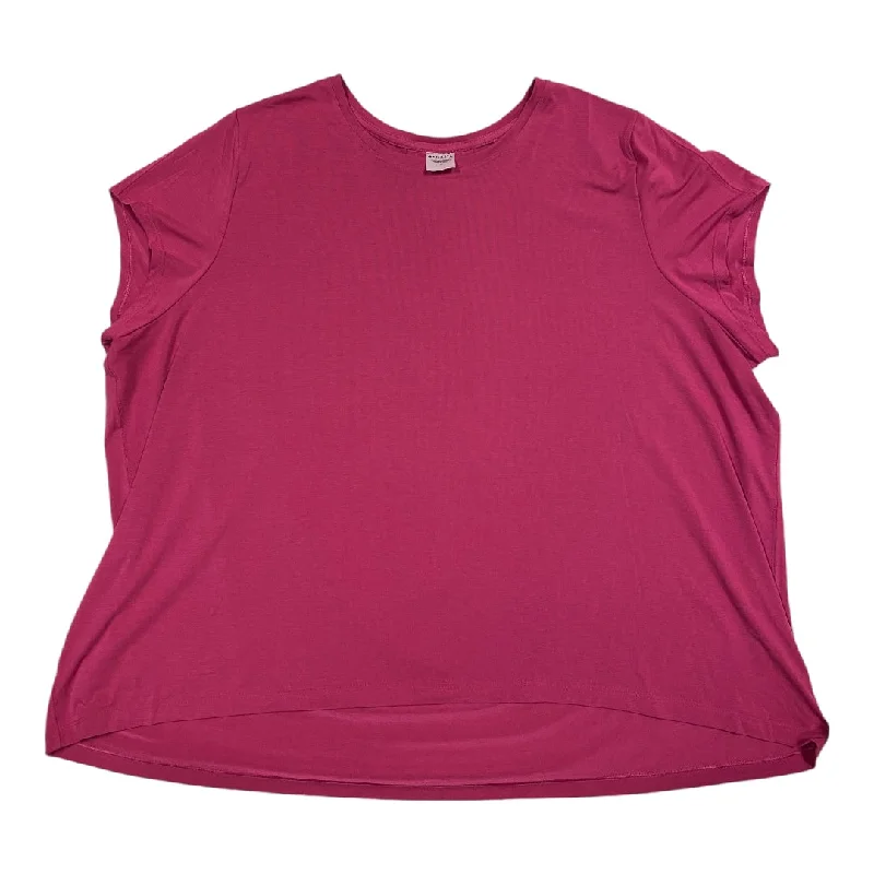 Versatile Casuals Athletic Top Short Sleeve By Athleta In Pink, Size: 1x