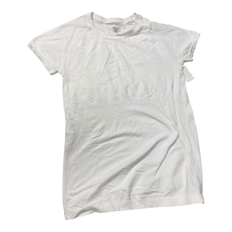 Athletic Top Short Sleeve By Athleta In White, Size: M