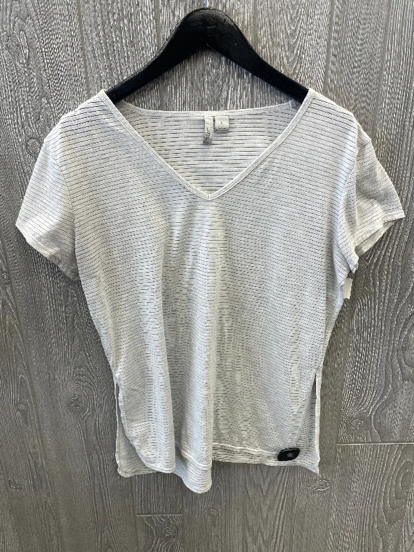 Athletic Top Short Sleeve By Bcg In Grey, Size: L