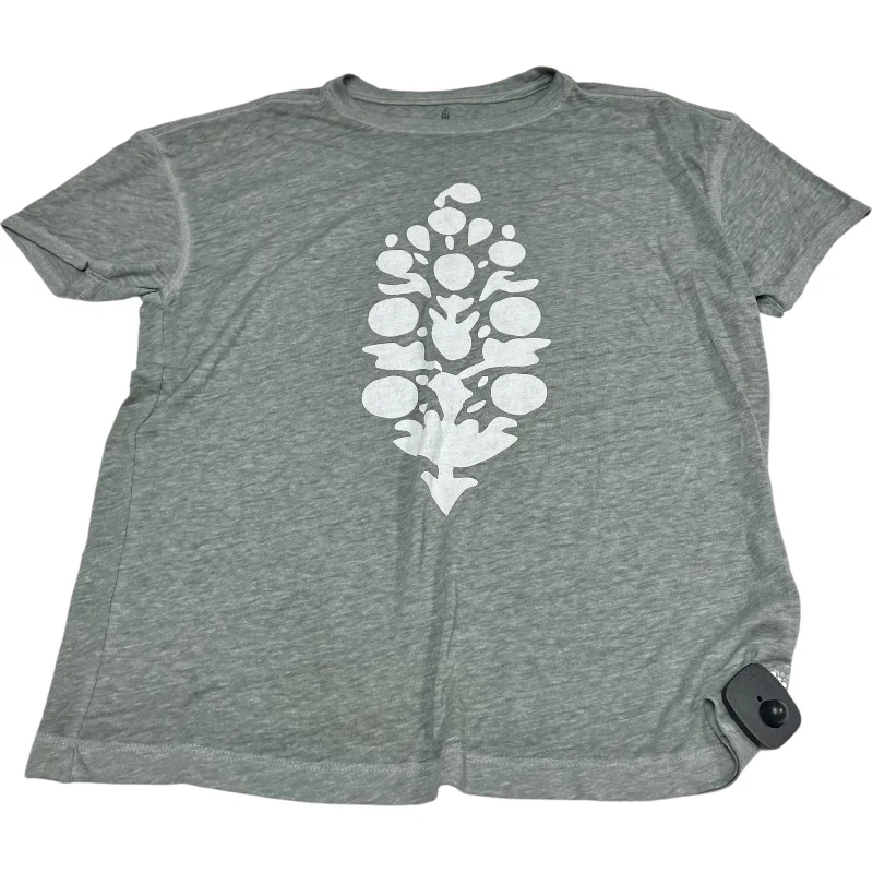 Cool Style Athletic Top Short Sleeve By Free People In Grey, Size: Xs