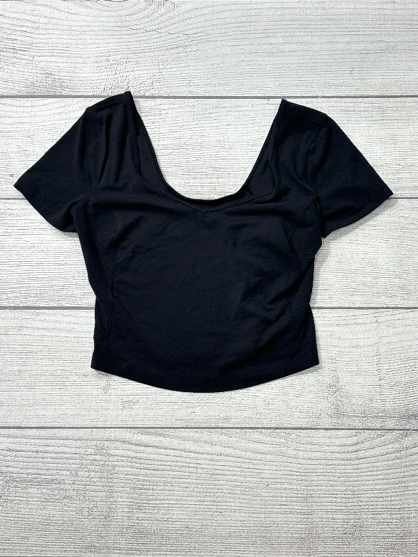 Cozy Pants Athletic Top Short Sleeve By Lululemon In Black, Size: L