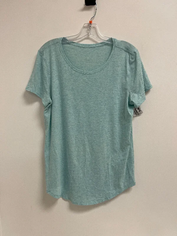 Celebrity Style Athletic Top Short Sleeve By Lululemon In Blue, Size: M
