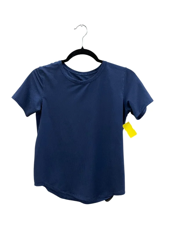Minimal Classic Athletic Top Short Sleeve By Lululemon In Blue, Size: M