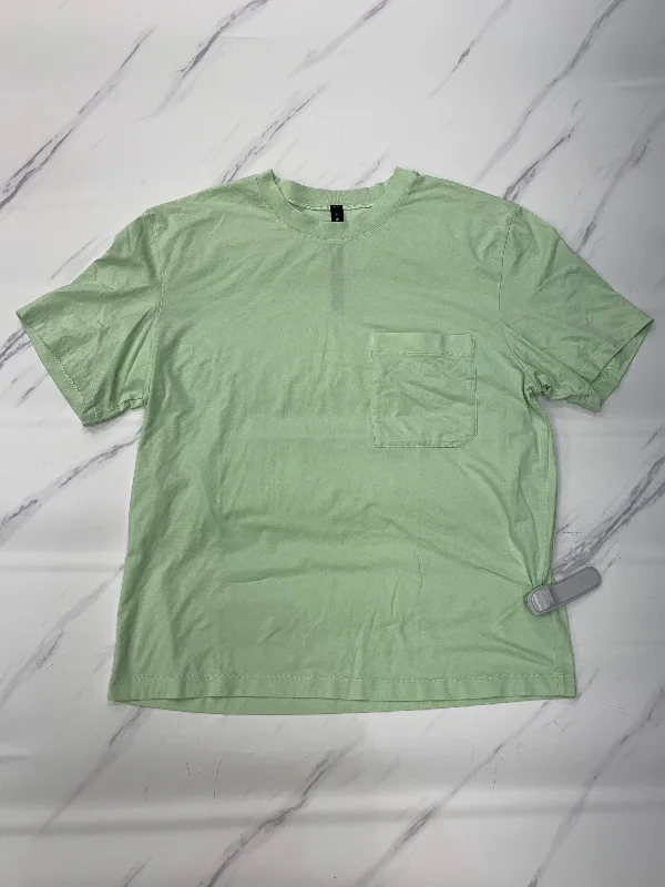 High-quality Fabrics Athletic Top Short Sleeve By Lululemon In Green, Size: M