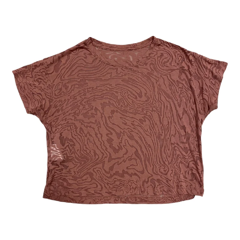 Cozy Footwear Athletic Top Short Sleeve By Lululemon In Pink, Size: S