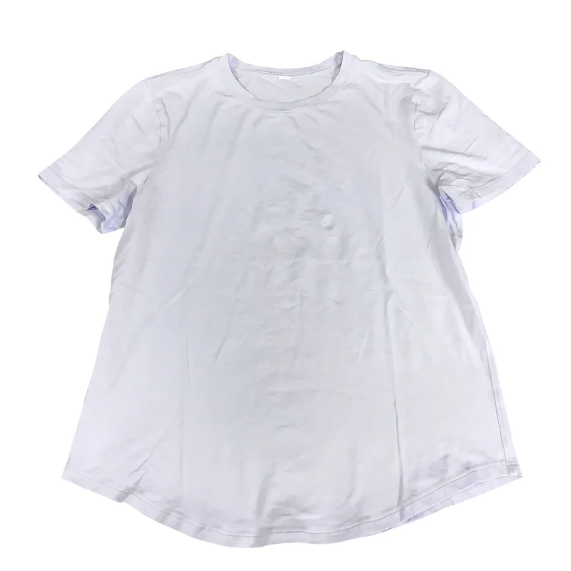 Comfortable Series Athletic Top Short Sleeve By Lululemon In Purple, Size: S