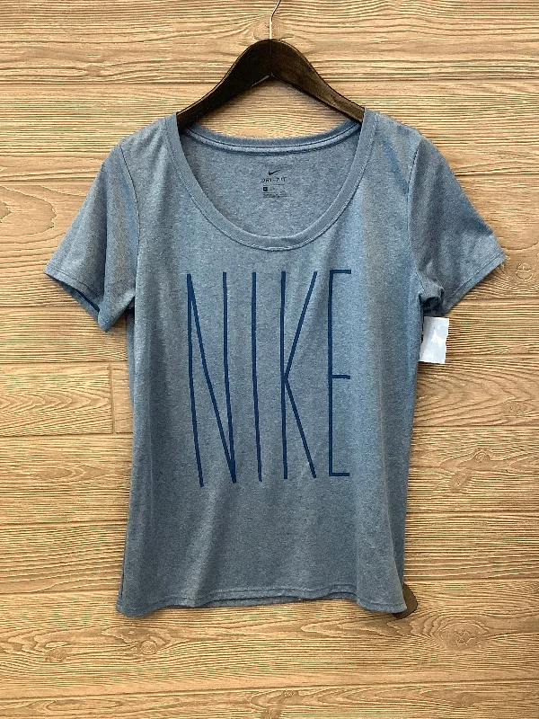 Sweet Style Athletic Top Short Sleeve By Nike Apparel In Blue, Size: M