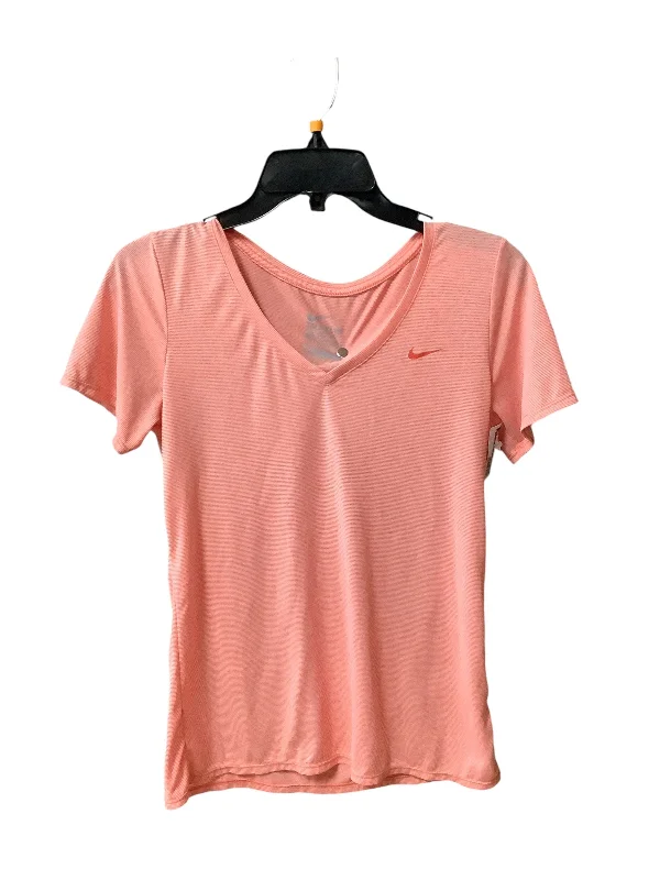 Modern Comfort Wear Athletic Top Short Sleeve By Nike Apparel In Orange, Size: M