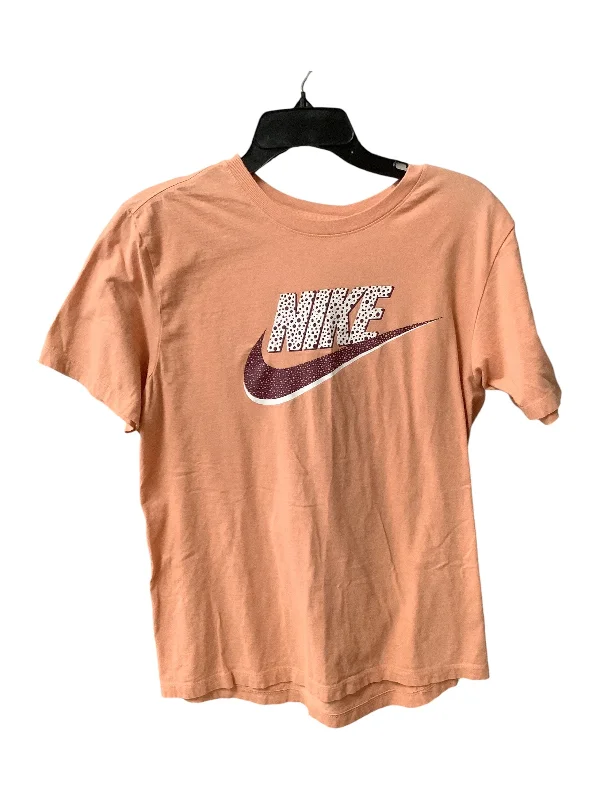Everyday Chic Athletic Top Short Sleeve By Nike Apparel In Orange, Size: M