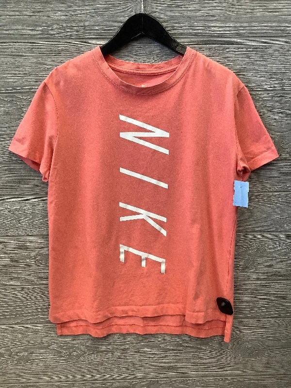 Spiritual Vitality Athletic Top Short Sleeve By Nike Apparel In Pink, Size: M